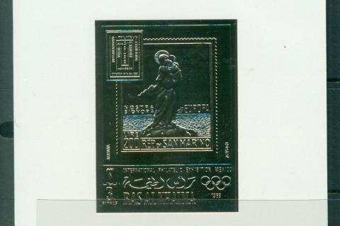 Ras-Al-Khaima-1969-MiMSD70-EFIMEX-Gold-Foil-Embossed-MS-MLH