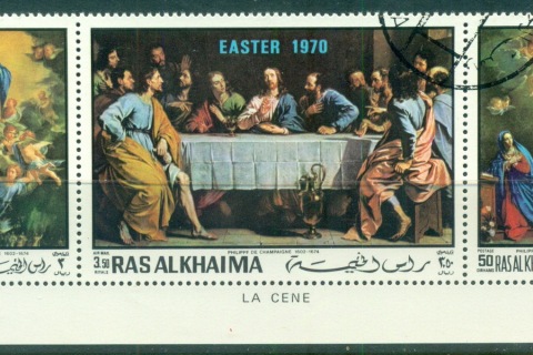 Ras-Al-Khaima-1970-Mi361-363-Easter-Paintings-CTO