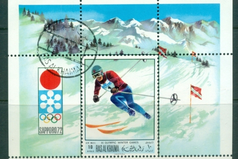Ras-Al-Khaima-1970-Mi85A-Winter-Olympics-Sapporo-MS-CTO
