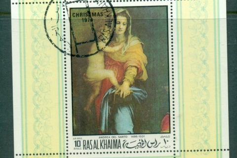Ras-Al-Khaima-1970-MiMS93A-Xmas-Paintings-MS-CTO