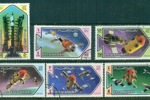 Ras-Al-Khaima-1971-Mi547-552-Space-Research-CTO