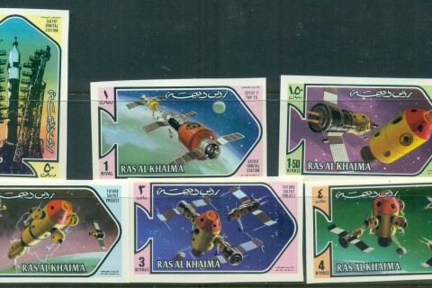 Ras-Al-Khaima-1971-Mi547-552B-Space-Research-IMPERF-MLH