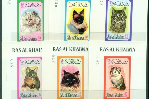 Ras-Al-Khaima-1971-Mi574-B578-Cats-6xDLMS-MLH