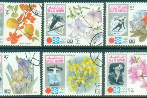 Ras-Al-Khaima-1972-Mi607-612-Winter-Olympics-Sapporo