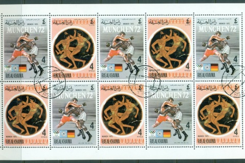 Ras-Al-Khaima-1972-Mi792-793-Summer-Olympics-Munich