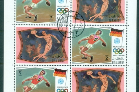 Ras-Al-Khaima-1972-Mi800-801-Summer-Olympics-Munich