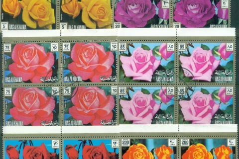 Ras-Al-Khaima-1972-Mi853-858-Flowers