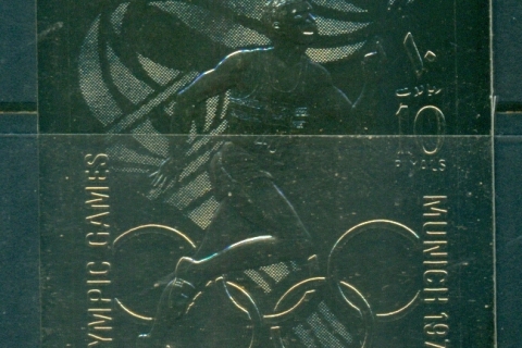 Ras-Al-Khaima-1972-MiB655B-Summer-Olympics-Munich-gold-foil-embossed-IMPERF-MLH