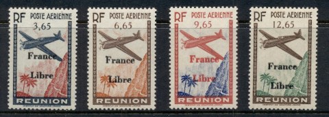 Reunion 1943 Airmail Opt France Libre