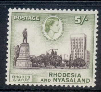 Rhodesia-Nyasaland-1959-63-QEII-Pictorials-Rhodes-Statue-5-MLH