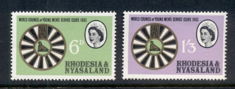 Rhodesia-Nyasaland-1963-Service-Clubs-MUH