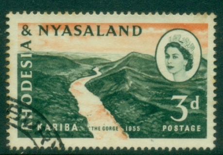 Rhodesia-Nyasaland-1960-3d-Kariba-Gorge-FU_2