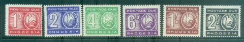 Rhodesia-1966-Postage-Dues-MLH