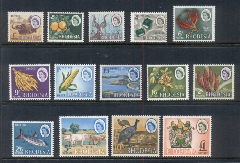 Rhodesia-1966-QEII-Pictorials-1-6d-MLH-MUH-MLH