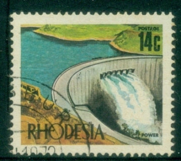 Rhodesia-1970-73-Pictorial-14c-Kariba-Dam-FU