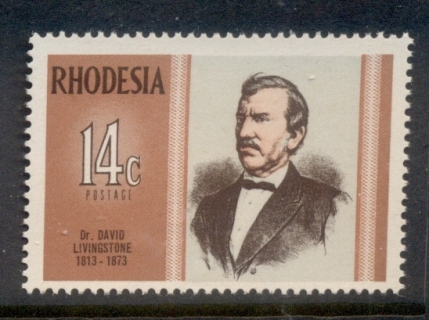 Rhodesia-1970-75-Famous-Rhodesians-14c-Livingstone-MUH