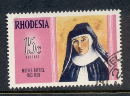 Rhodesia-1970-75-Famous-Rhodesians-15c-Mother-Patrick-FU