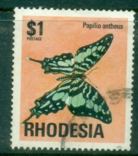 Rhodesia-1974-76-Pictorial-1-Striped-Swordtail-FU