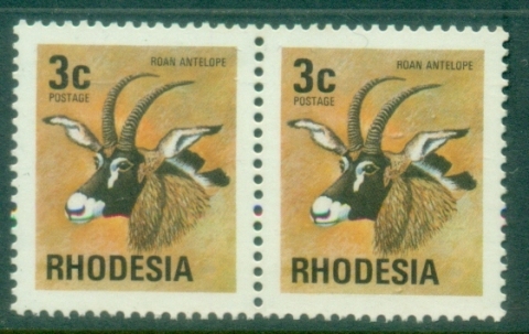 Rhodesia-1974-76-Pictorial-3c-Roan-Antelope-pair-MUH