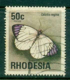 Rhodesia-1974-76-Pictorial-50c-Queen-Purple-tip-FU