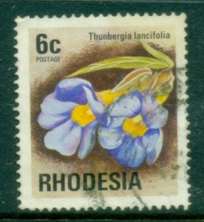 Rhodesia-1974-76-Pictorial-6c-Thunbergia-FU