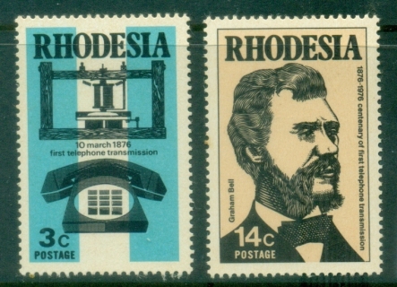 Rhodesia-1976-Telephone-Centenary-MLH