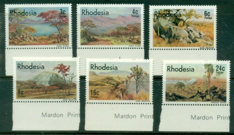 Rhodesia-1977-Landscape-Paintings-MUH