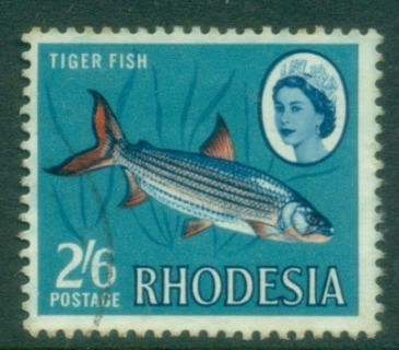Rhodesia-1966-QEII-Pictorial-2sh6d-Tiger-Fish-FU