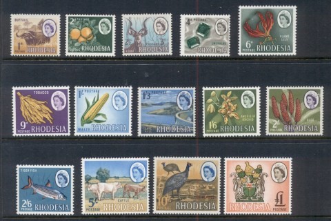 Rhodesia-1966-QEII-Pictorials-1-6d-MLH-MUH-MLH