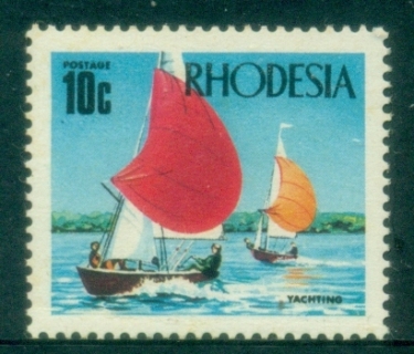Rhodesia-1970-73-Pictorial-10c-Yachting-MLH