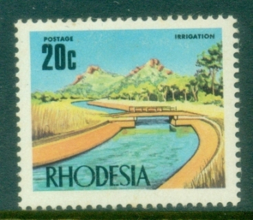 Rhodesia-1970-73-Pictorial-20c-Irrigation-Canal-MLH