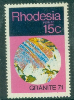 Rhodesia-1971-International-Geological-Congress-15c-Granite-MUH