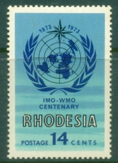 Rhodesia-1973-WHO-Meteorological-Centenary-14c-MUH