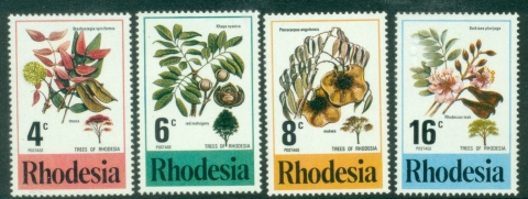 Rhodesia-1976-Flowering-Trees-MUH