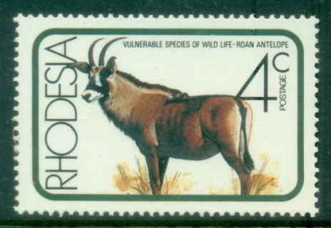 Rhodesia-1976-Wildlife-Protection-4c-Roan-Antelope-MUH