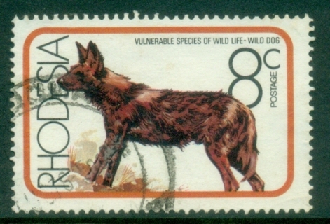 Rhodesia-1976-Wildlife-Protection-8c-Wild-Dog-FU