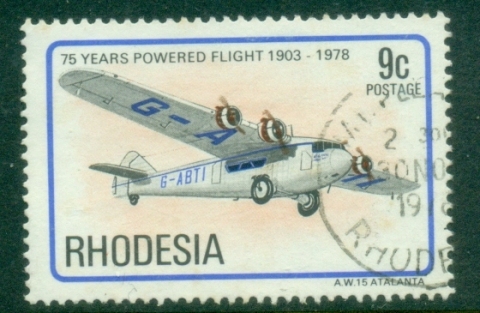 Rhodesia-1978-75th-Anniversary-of-Powered-Flight-9c-FU
