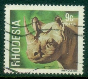 Rhodesia-1978-Pictorial-9c-Black-Rhinoceros-FU_1