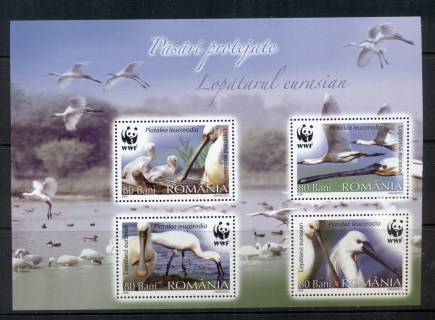 Romania-2006 WWF Eurasian Spoonbill MS