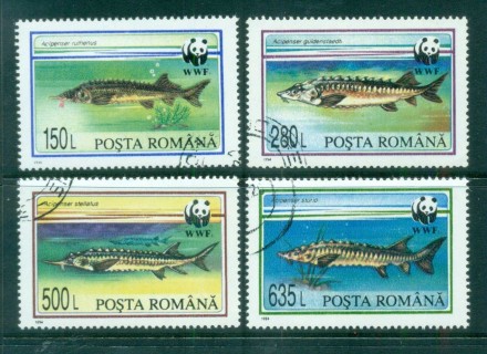 Romania-1994 WWF Sturgeons of Romania