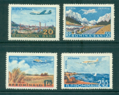 Romania-1956-Airmail-MLH-lot34783