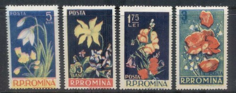 Romania-1956-Flowers-MLH