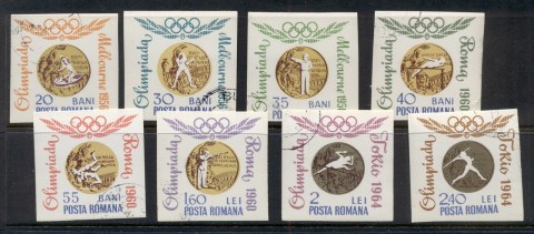 Romania-1960-Summer-Olympics-Rome-IMPERF-CTO