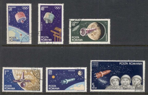 Romania-1964-Space-Satellite-CTO