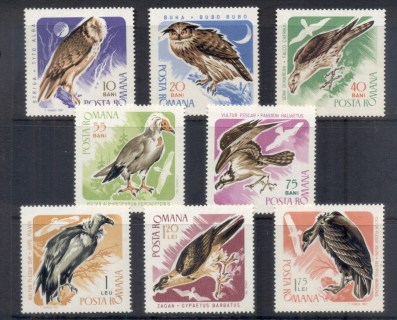 Romania-1967-Birds-of-Prey-MUH