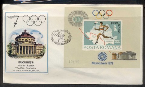 Romania-1972-Summer-Olympics-Munich-MS-FDC