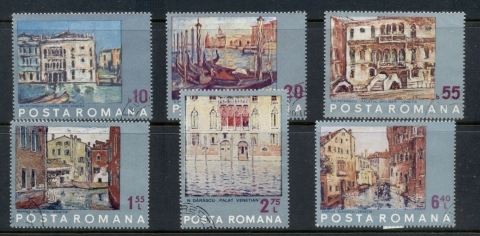 Romania-1972-paintings-of-venice-CTO