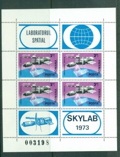 Romania-1974-Skylab-Sheetlet-MUH-lot57446