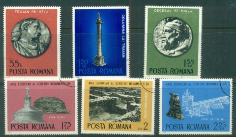 Romania-1975-Roman-Monuments-CTO