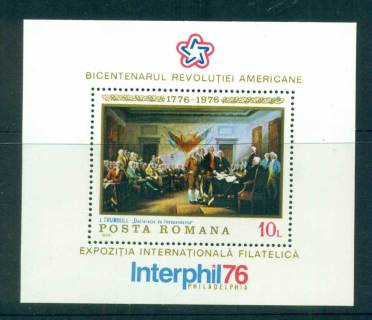 Romania-1976-USA-Bicentennial-MS-MUH-lot57460